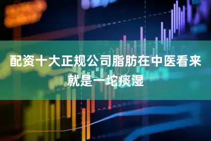 配资十大正规公司脂肪在中医看来就是一坨痰湿